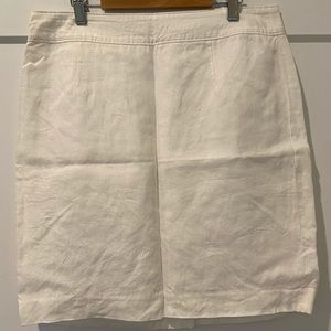 White Linen pencil skirt